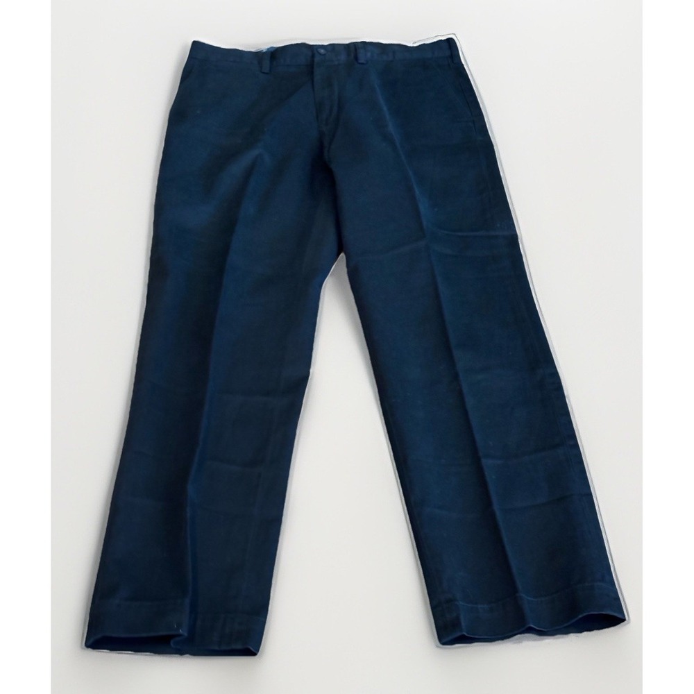 Polo Ralph Lauren Preston Mens 34x31 Black Chino Pants Straight Leg Cotton Prepp
